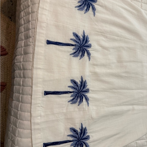 Mink Pink White Backless Dress with Blue Palm Tree Design. New with tags. - Picture 7 of 9